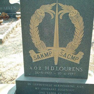 LOURENS H.D. 1922-1972