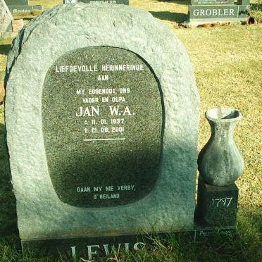 LEWIS Jan W.A. 1937-2001
