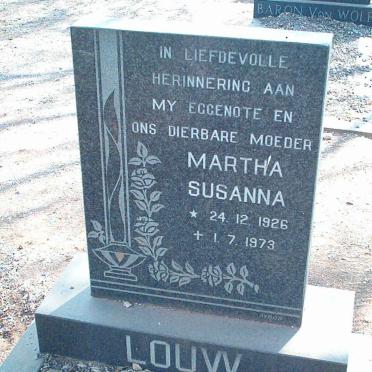 LOUW Martha Susanna 1926-1973