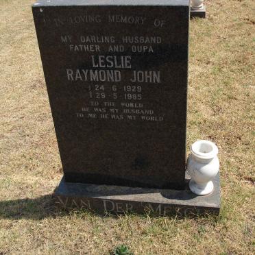 MESCHT Leslie Raymond John, van der 1929-1985