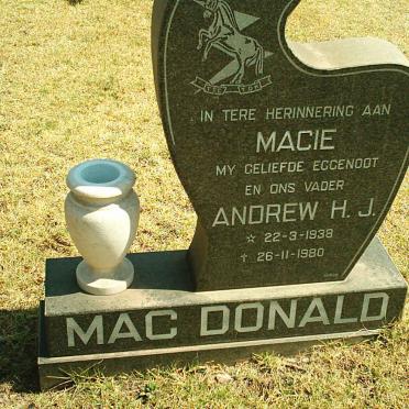 MacDONALD Andrew H.J. 1938-1980