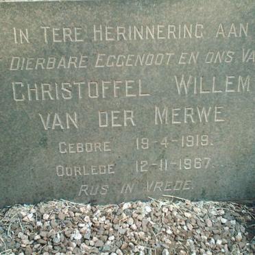 MERWE Christoffel Willem, van der 1919-1967