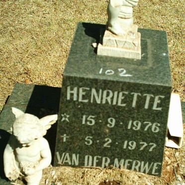 MERWE Henriette, van der 1976-1977
