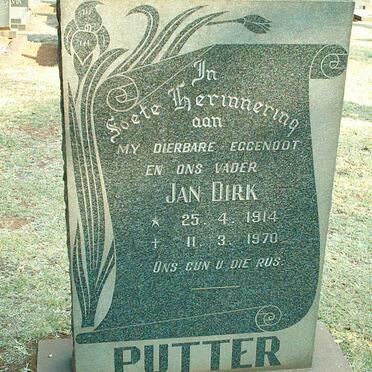 PUTTER Jan Hendrik 1914-1970