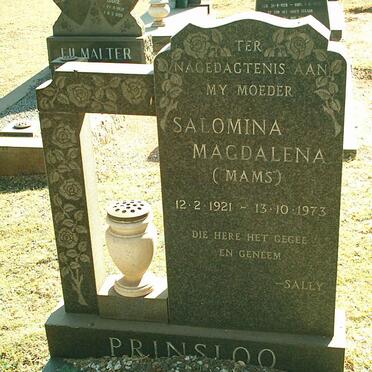 PRINSLOO Salomina Magdalena 1921-1973