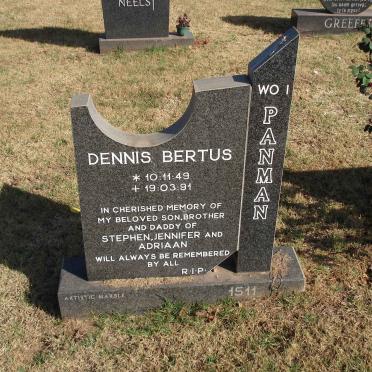 PANMAN Dennis Bertus 1949-1991