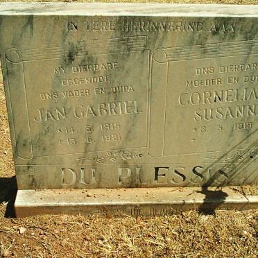 PLESSIS Jan Gabriel, du 1915-1981 &amp; Cornelia Susanna 1919-