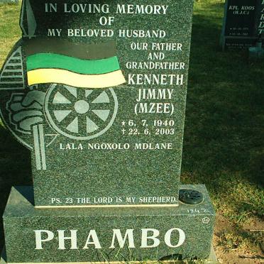 PHAMBO Kenneth Jimmy 1940-2003