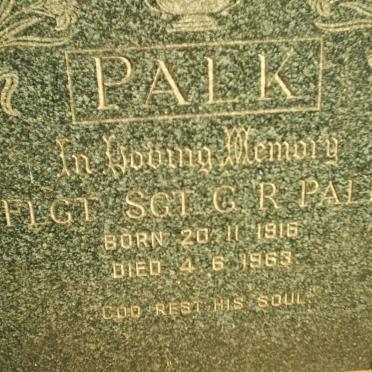 PALK G.R. 1916-1963 &amp; Anna Fredrika 1922-1991 