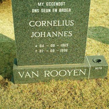 ROOYEN Cornelius Johannes, van 1965-1996