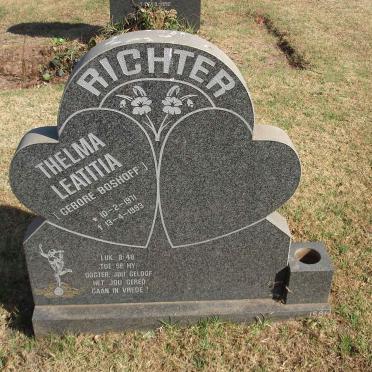 RICHTER Thelma Leatitia nee BOSHOFF 1971-1993
