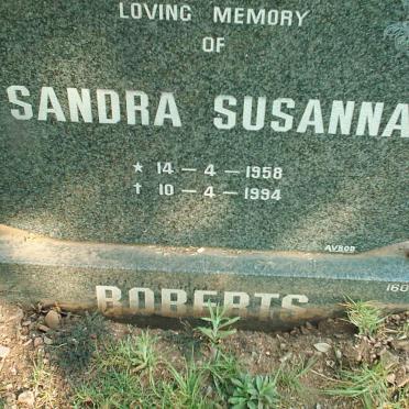 ROBERTS Sandra Susanna 1958-1994