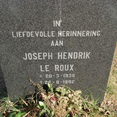 ROUX Joseph Hendrik, le 1938-1992
