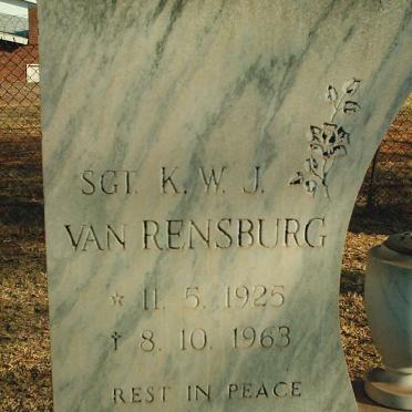RENSBURG K.W.J., van 1925-1963
