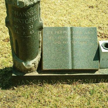 RENSBURG Johannes Christoffel, Jansen van 1933-1983