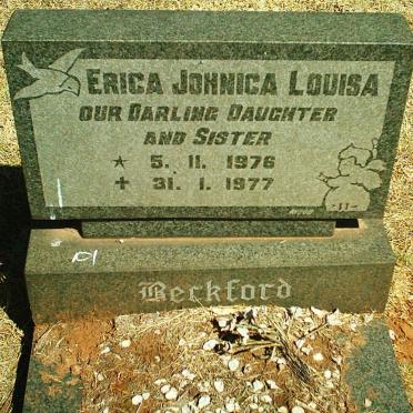 RECKFORD Erica Joahnica Louisa 1976-1977