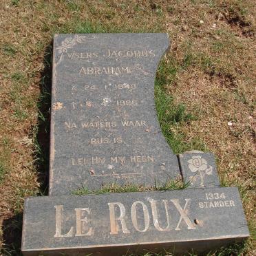 ROUX Jacobus Abraham, le 1940-1986