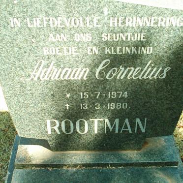ROOTMAN Adriaan Cornelius 1974-1980