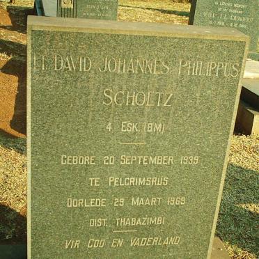 SCHOLTZ David Johannes Philippus 1939-1969