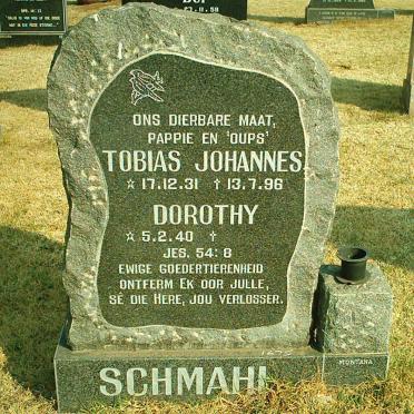 SCHMAHL Tobias Johannes 1931-1996 &amp; Dorothy 1940-