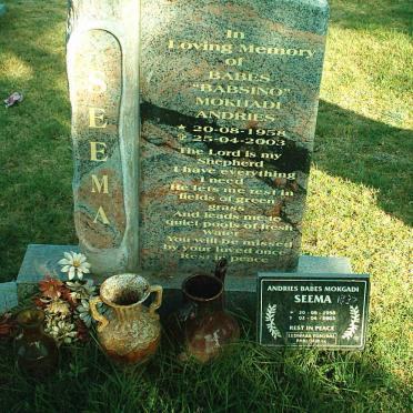 SEEMA Andries Babes Makgadi 1958-2003