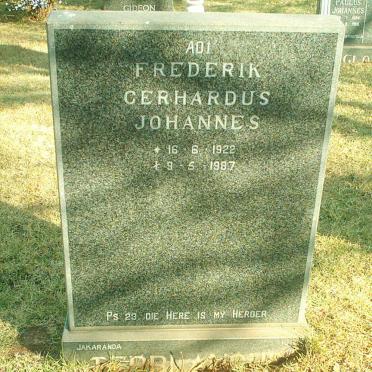 TERBLANCHE Frederik Gerhardus Johannes 1922-1987