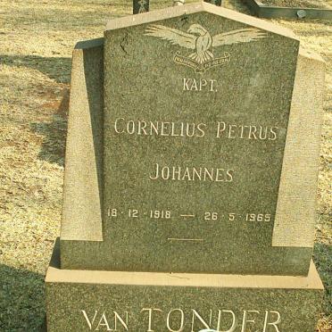 TONDER Cornelius Petrus Johannes, van 1918-1965