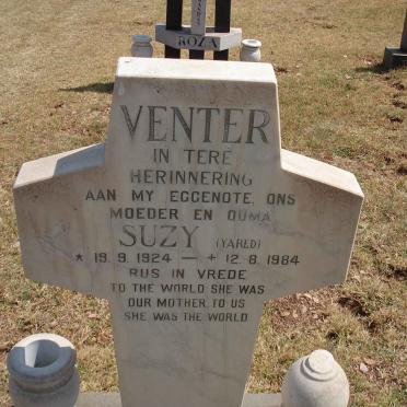 VENTER Suzy nee YARED 1924-1984