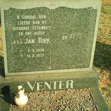 VENTER Jan Dirk 1934-1977