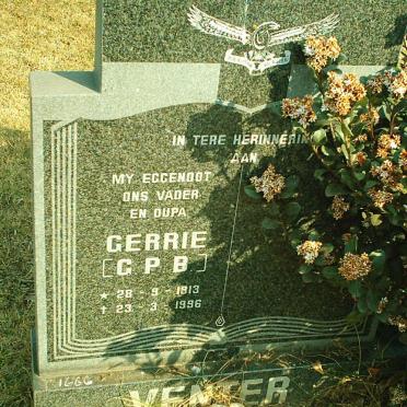 VENTER G.P.B. 1913-1996