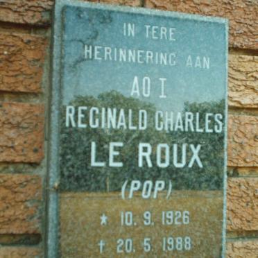 ROUX Reginald Charles, le 1926-1988