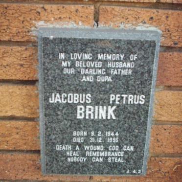 BRINK Jacobus Petrus 1944-1995