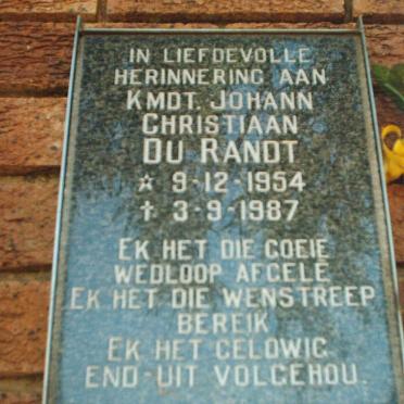 RANDT Johann Christiaan, du 1954-1987