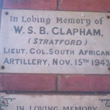 CLAPHAM W.S.B. -1943