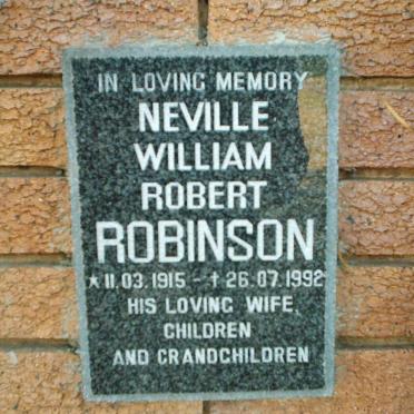 ROBINSON Neville William Robert 1915-1992