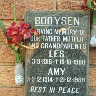BOOYSEN Les 1916-1988 &amp; Amy 1914-1988