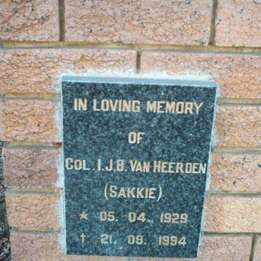 HEERDEN I.J.B., van 1929-1994