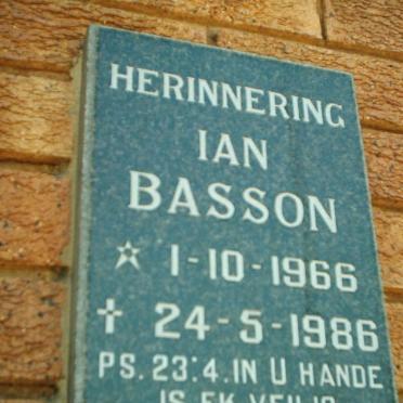 BASSON Ian 1966-1986