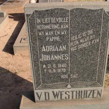 WESTHUIZEN Adriaan Johannes, van der 1940-1978