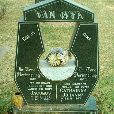 WYK Jacobus, van 1945-1994 &amp; Catharina Johanna 1947-