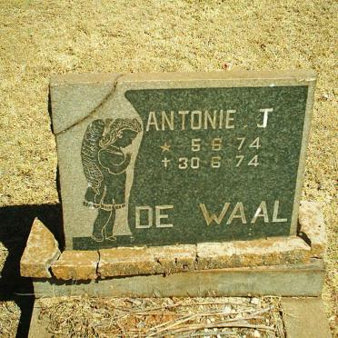WAAL Antonie J., de 1974-1974
