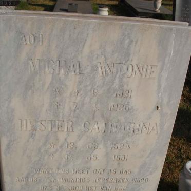 ? Michal Antonie 1931-1980 &amp; Hester Catharina 1924-1991
