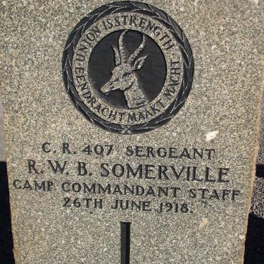 SOMERVILLE R.W.B. -1918