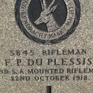 PLESSIS F. P., du 1918
