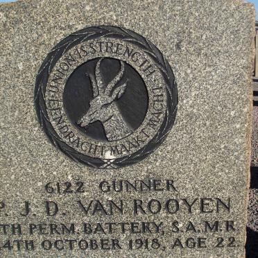ROOYEN P.J.D., van -1918
