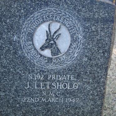 LETSHOLO J. -1947
