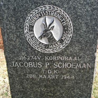 SCHOEMAN Jacobus P. -1944