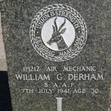 DERHAM William G. -1941