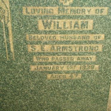 ARMSTRONG William -1938