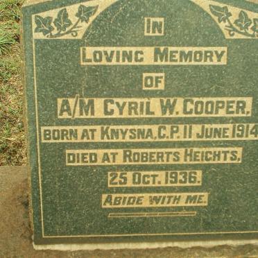 COOPER Cyril W. 1914-1936